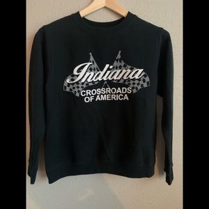 Black Indiana Crossroads of America Size Small Sweatshirt